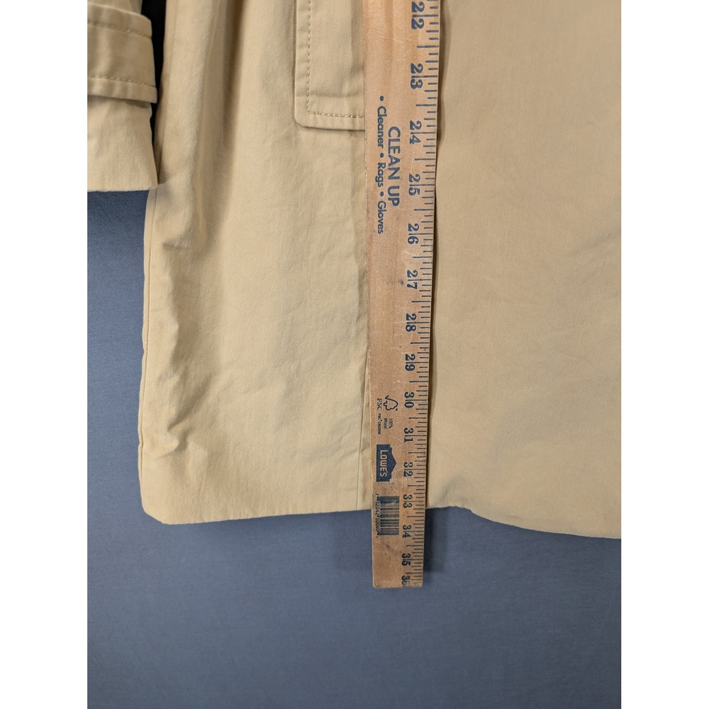 J Crew Women Tan Double Breasted Belted Trench Coat Jacket Size 4 - Picture 5 of 7